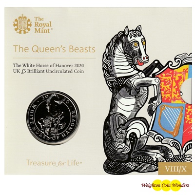 2020 BU £5 Coin Pack - Queen's Beast - White Horse of Hanover